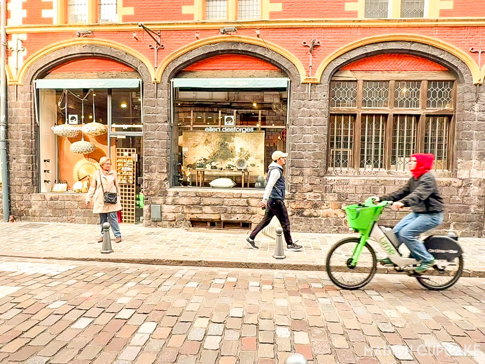 Lime bike seen in Lille old town, France