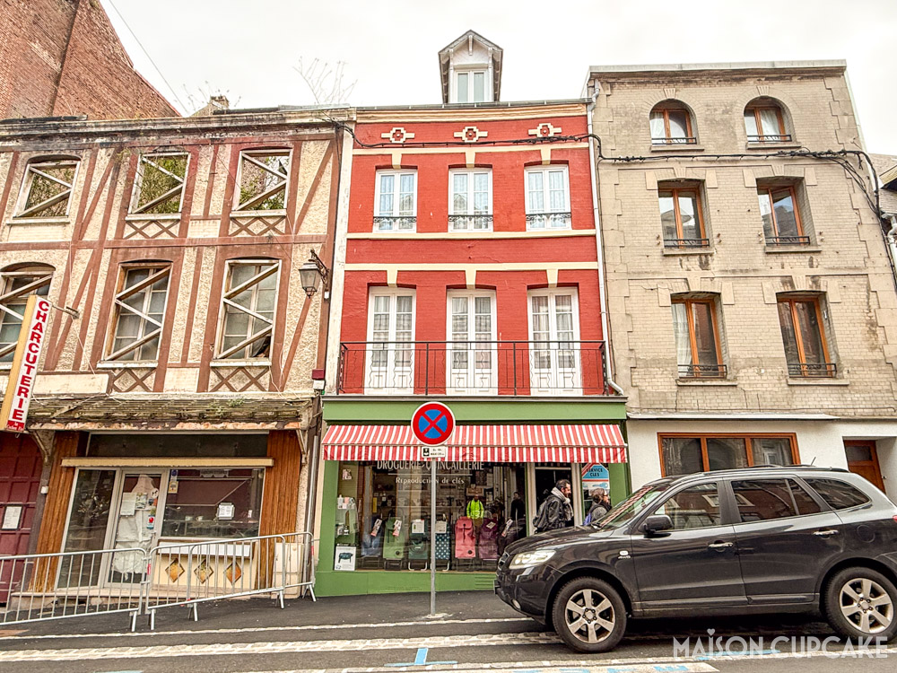 Le Tréport old town shops, northern France