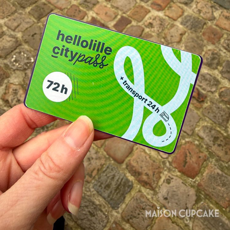 Hello Lille City Pass green plastic 72 hour card