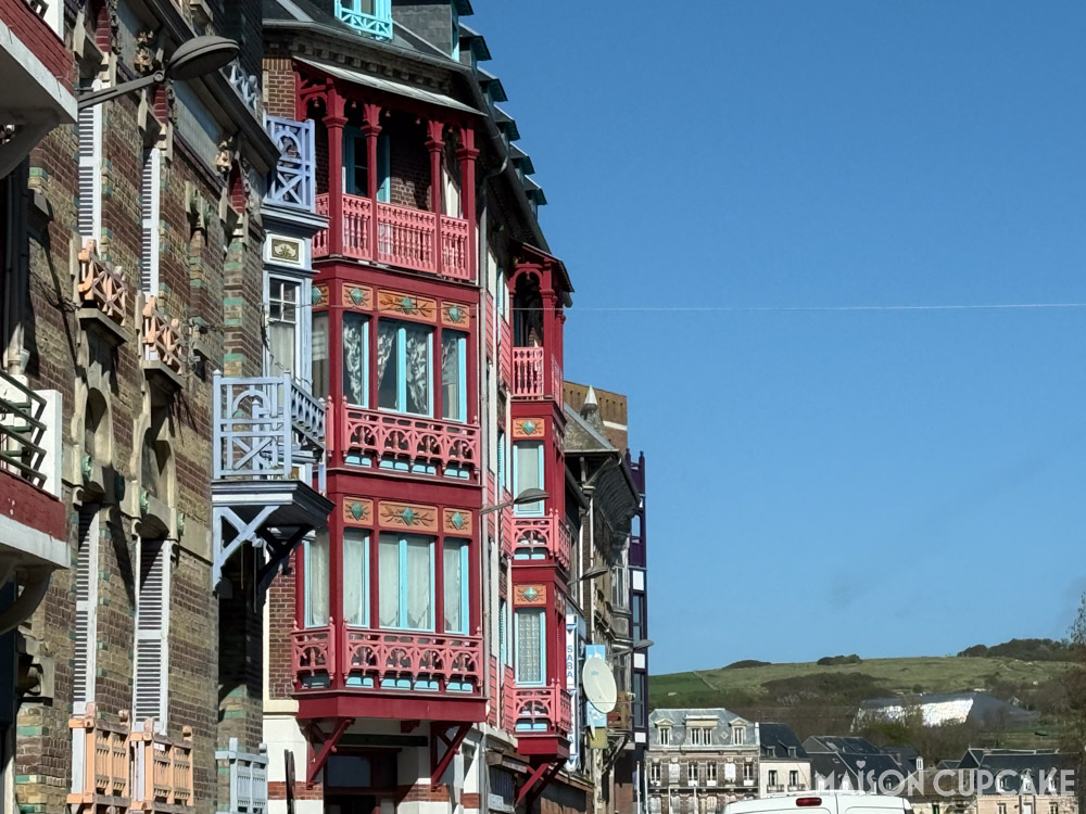 Brightly painted Belle Époque villa at Mer-les-Bains, northern France