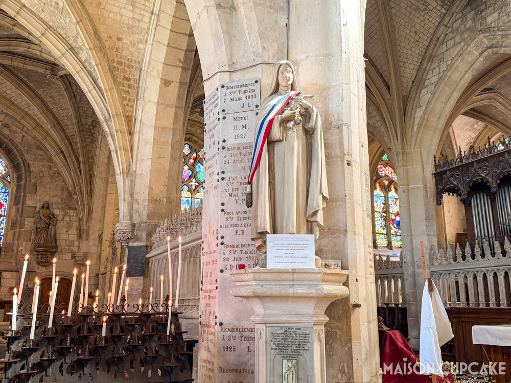 Saint Theresa statue in Le Tréport church, northern France